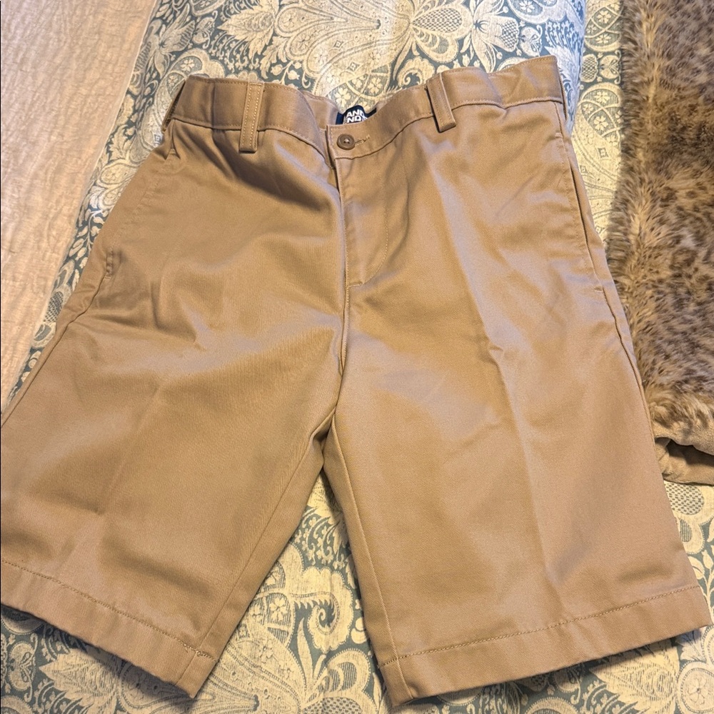 Lands' End Men's Khaki Flat Front Shorts